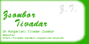 zsombor tivadar business card